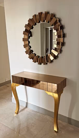 Keskin Çerçeveli Yuvarlak Ayna